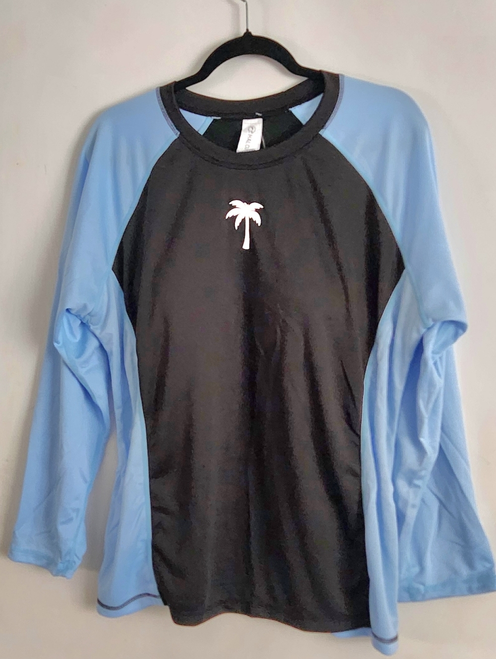 Halcurt Women's Long Sleeve Rash Guard Swim Shirt with Built in Bra Size 1X